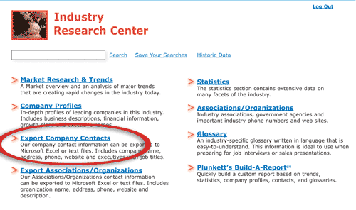 Export Company Contacts